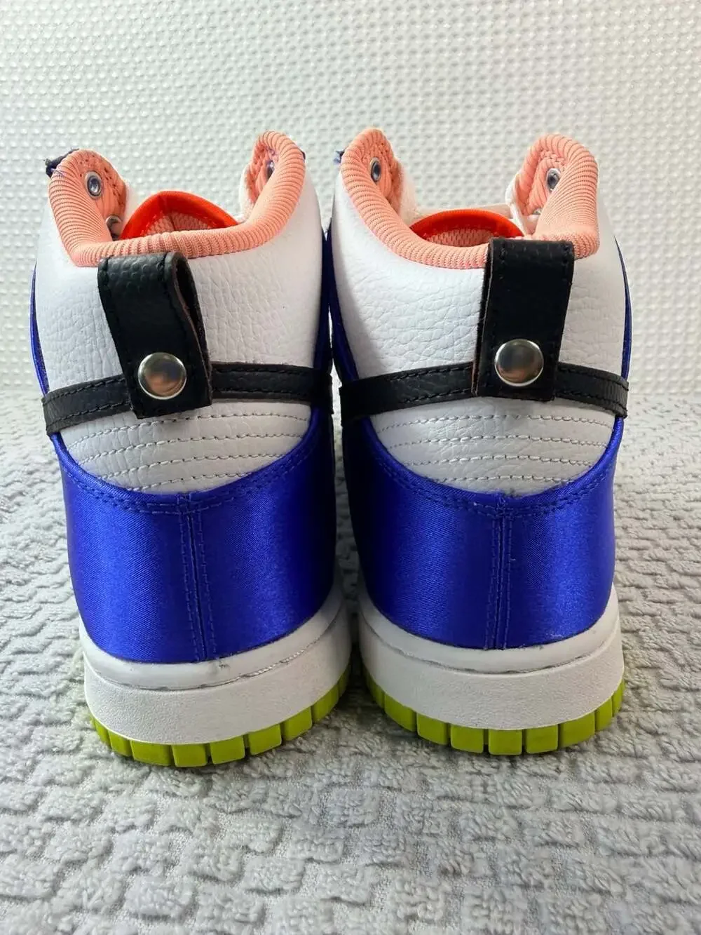 Nike Women's Dunk High 'Blue Satin' Racer Blue/White-Black-Atom Green